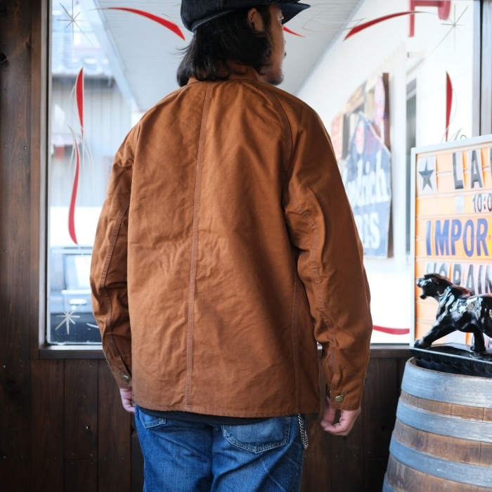 TCB jeans �ƥ��������ӡ������󥺡�Cat Head Jacket Brown Canvas�ۥ���åȥإåɥ��㥱�å� �֥饦�󥭥��Х����С������� ���祢������ COTTON 