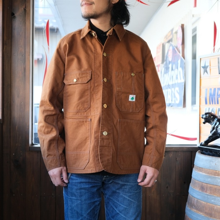 TCB jeans �ƥ��������ӡ������󥺡�Cat Head Jacket Brown Canvas�ۥ���åȥإåɥ��㥱�å� �֥饦�󥭥��Х����С������� ���祢������ COTTON 