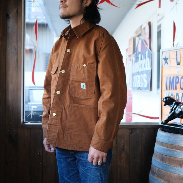 TCB jeans �ƥ��������ӡ������󥺡�Cat Head Jacket Brown Canvas�ۥ���åȥإåɥ��㥱�å� �֥饦�󥭥��Х����С������� ���祢������ COTTON 