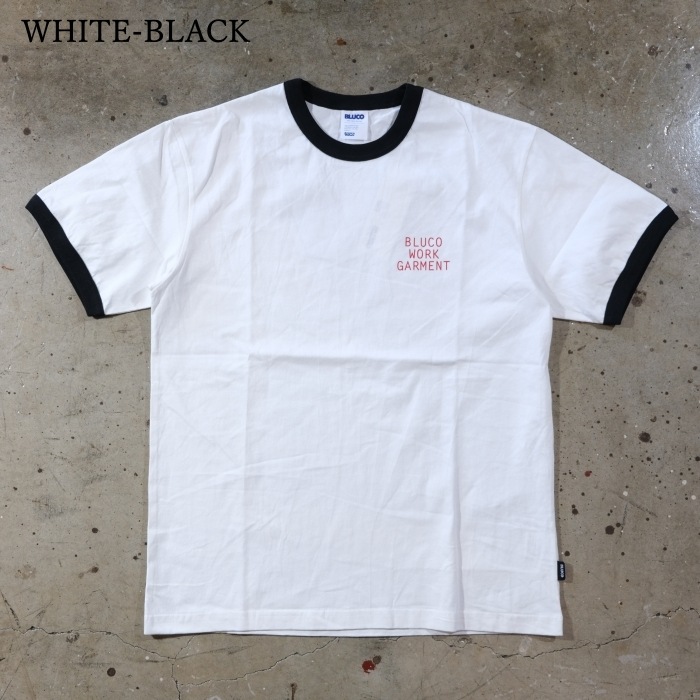 BLUCO ֥륳153-22-013ۡPRINT RINGER TEE -Diff-ۥץȥ󥬡T ץ ꥸʥܥǥ COTTON100
