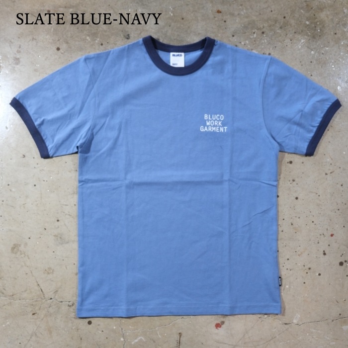 BLUCO ֥륳153-22-013ۡPRINT RINGER TEE -Diff-ۥץȥ󥬡T ץ ꥸʥܥǥ COTTON100