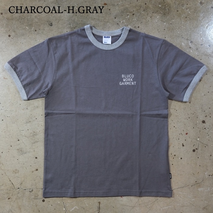 BLUCO ֥륳153-22-013ۡPRINT RINGER TEE -Diff-ۥץȥ󥬡T ץ ꥸʥܥǥ COTTON100