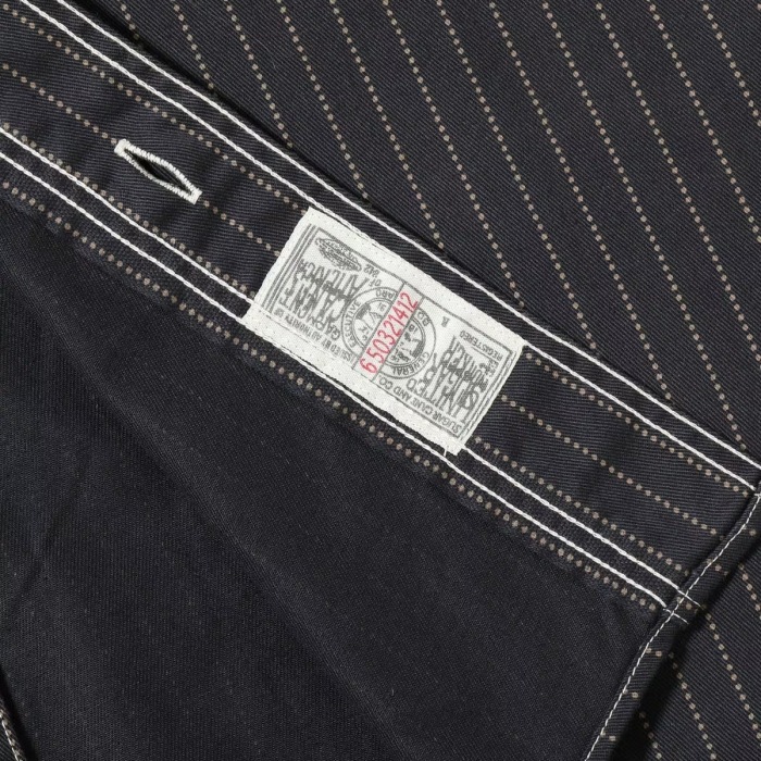 SUGAR CANE���奬���������SC29585�ۡ�FICTION ROMANCE 8.5oz. BLACK WABASH STRIPE WORK SHIRT�ۥե����������ޥ� �����Хå��她�ȥ饤�ץ������� 