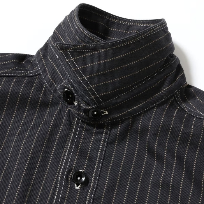 SUGAR CANE���奬���������SC29585�ۡ�FICTION ROMANCE 8.5oz. BLACK WABASH STRIPE WORK SHIRT�ۥե����������ޥ� �����Хå��她�ȥ饤�ץ������� 
