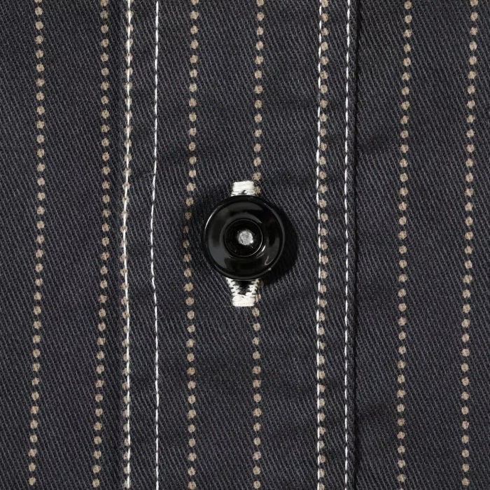 SUGAR CANE���奬���������SC29585�ۡ�FICTION ROMANCE 8.5oz. BLACK WABASH STRIPE WORK SHIRT�ۥե����������ޥ� �����Хå��她�ȥ饤�ץ������� 