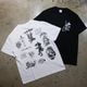 LOOSE NEEDLE��GRIN WEAR �롼���ˡ��ɥ������󥦥�����PRINT S/S T-Shirts�ۥץ���ȾµT����� ���ȥ����ǥ����� ���֥�͡��� COTTON100��