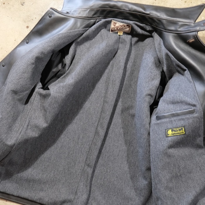 Y'2 LEATHER �磻�ġ��쥶����FC-77�ۡ�FADED HORSE CAR COAT�ۢ�BLACK(TEACORE)�� �ۡ����ϥ��ɥ��������� ��� MADE IN JAPAN