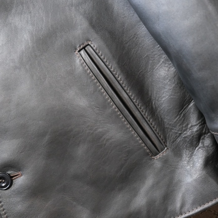 Y'2 LEATHER �磻�ġ��쥶����FC-77�ۡ�FADED HORSE CAR COAT�ۢ�BLACK(TEACORE)�� �ۡ����ϥ��ɥ��������� ��� MADE IN JAPAN