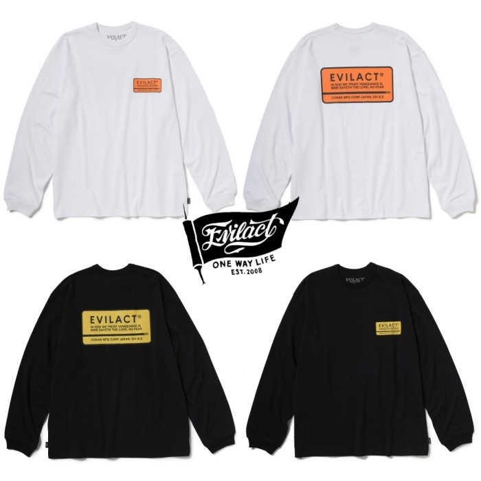 EVILACT �����֥륢���ȡ�EA26-ACT1-T02�ۡ�BOX LOGO LS��ĹµT����� �ܥå������� ���󥰥��꡼�� ���åȥ�100��