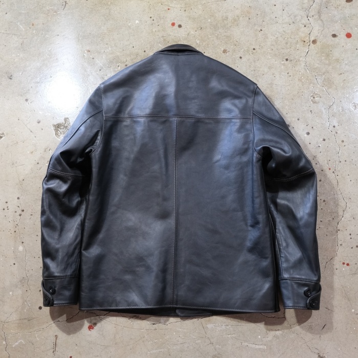 Y'2 LEATHER �磻�ġ��쥶����FC-77�ۡ�FADED HORSE CAR COAT�ۢ�44XXL���BLACK(TEACORE)�� �ۡ����ϥ��ɥ��������� ��� MADE IN JAPAN
