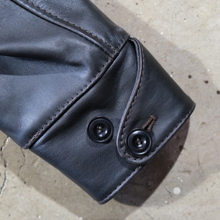 Y'2 LEATHER �磻�ġ��쥶����FC-77�ۡ�FADED HORSE CAR COAT�ۢ�44XXL���BLACK(TEACORE)�� �ۡ����ϥ��ɥ��������� ��� MADE IN JAPAN