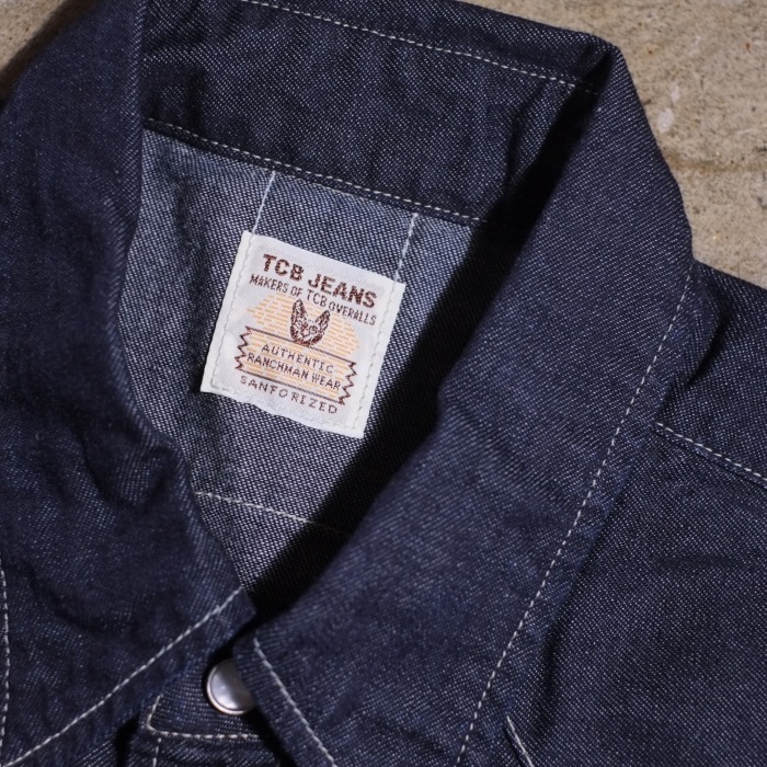 TCB jeans �ƥ��������ӡ������󥺡�Dude Ranch Shirt�ۢ�DENIM��ǥ塼�ɥ�������� ����8.5oz�ǥ˥� ���åȥ�100% ������