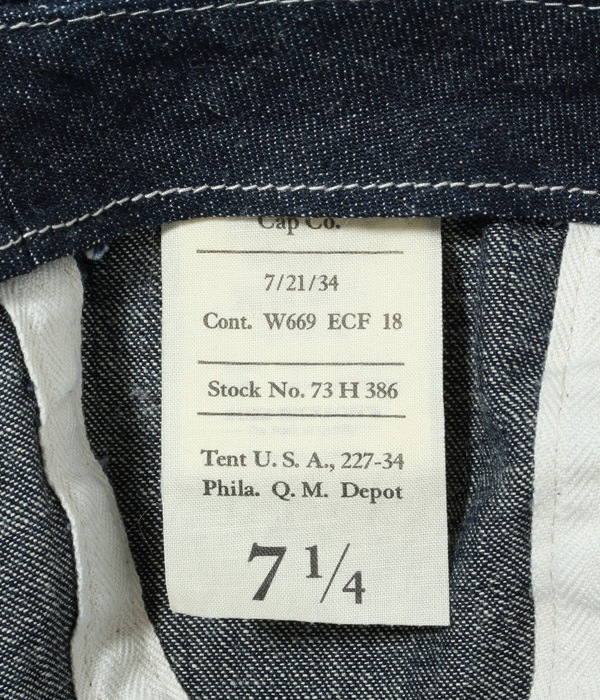 BUZZ RICKSON��S �Х��ꥯ���󥺡�BR02308�ۡ� HAT, WORKING, DENIM (MOD.)�ۥ����ߡ�����å� �ǥ˥� ��󥦥��å����