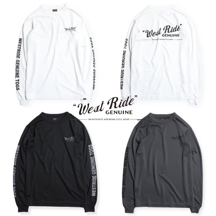 WESTRIDE  �������ȥ饤�ɡ�POWER DRY LONG TEE-1�ۢ�GENUINE�� �ѥ�ɥ饤 L/ST����� ��å���ĹµT����� ®���Ǻ�