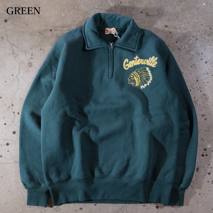 WHITESVILLE �ۥ磻�ĥӥ��WV69618�ۡ�HALF ZIP SAWEAT SHIRT�ۢ�PRINT��ϡ��ե��åץ������åȥ���� �ץ��� ������