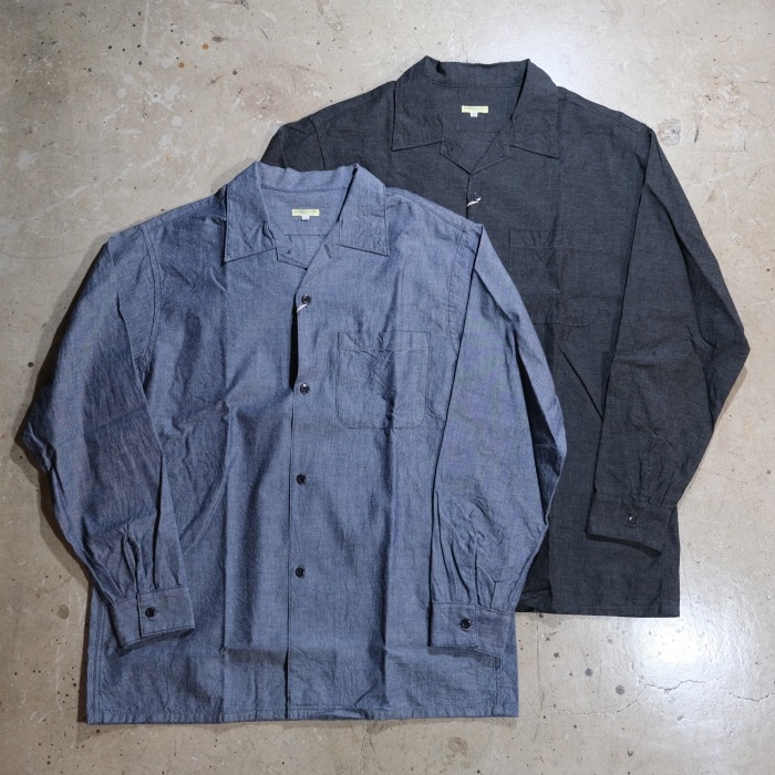 WORKERS ワーカーズ【Open Collar Shirts】≪Chambray≫オープンカラー