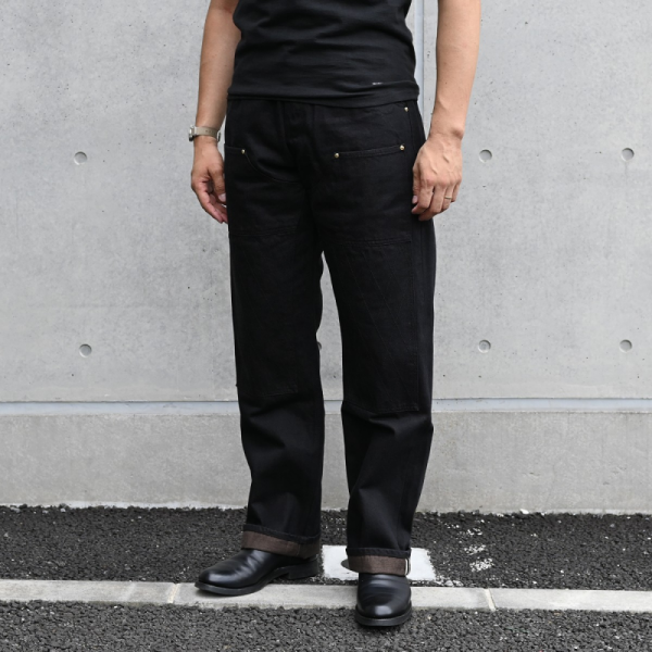 TROPHY CLOTHING �ȥ��ե������������󥰡�1906�ۡ�Blackie Denim W Knee Standard Pants�ۥ֥�å����ǥ˥� W�ˡ� ����������ɥѥ�� �֥�å��ǥ˥�