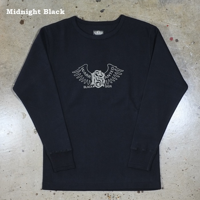 BLACK SIGN(֥å<BR>BSFN-1430WingۡBS Wing Crew Neck Amish Under Wear<BR>֥ɥ롼ͥå<BR>L/S T ե饤 إӡȥåȥ<BR>MADE IN JAPAN