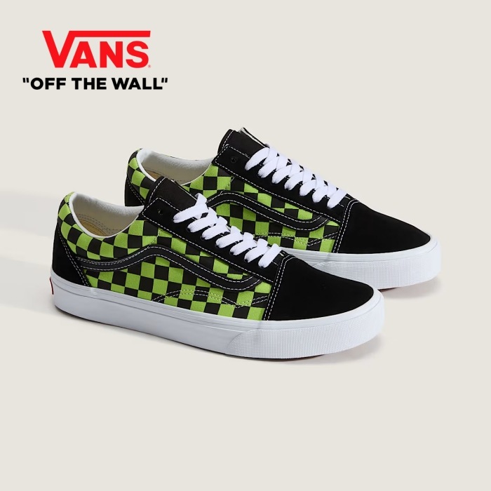 VANS バンズ【OLD SKOOL】≪CHECKERBOARD Black/Green≫ オールド