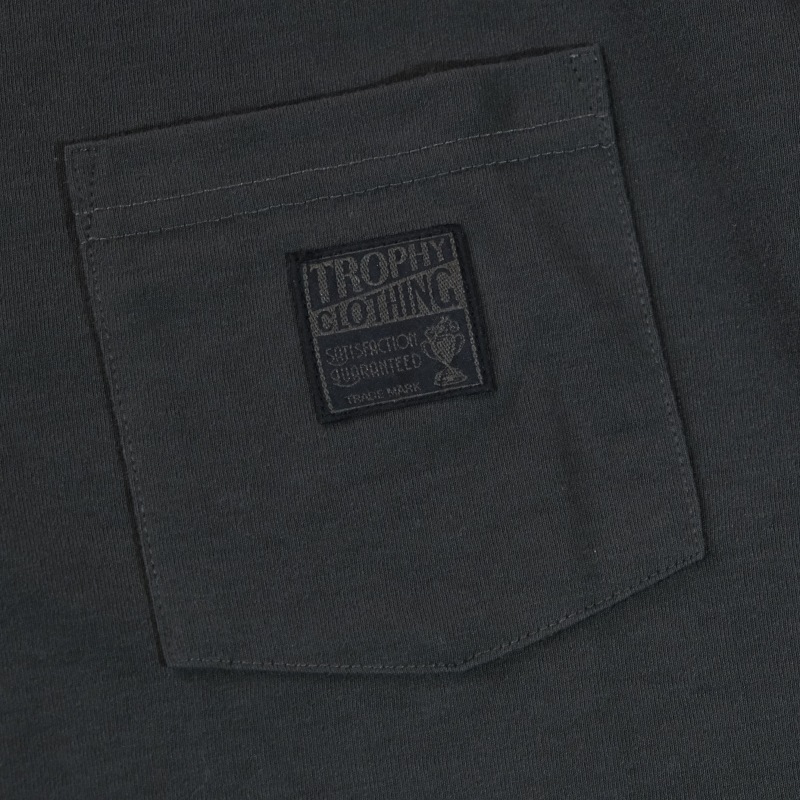 TROPHY CLOTHING ȥե󥰡TE-19ۡ"MONOCHROME" RD Henley TeeۥΥإ꡼T إ꡼ͥå  ⵡǽǺ MADE IN JAPAN