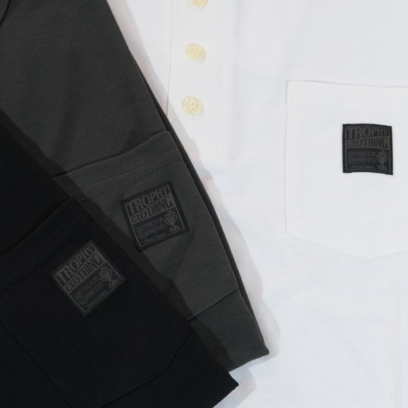 TROPHY CLOTHING ȥե󥰡"MONOCHROME" RD Henley TeeۥΥإ꡼T إ꡼ͥå  ⵡǽǺ MADE IN JAPAN
