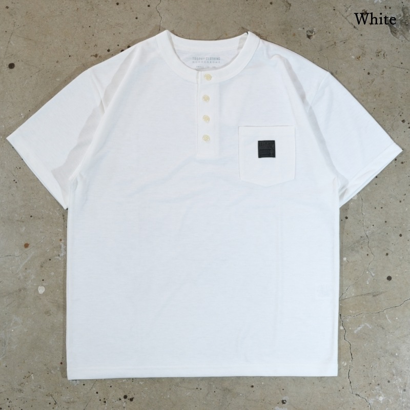TROPHY CLOTHING ȥե󥰡"MONOCHROME" RD Henley TeeۥΥإ꡼T إ꡼ͥå  ⵡǽǺ MADE IN JAPAN
