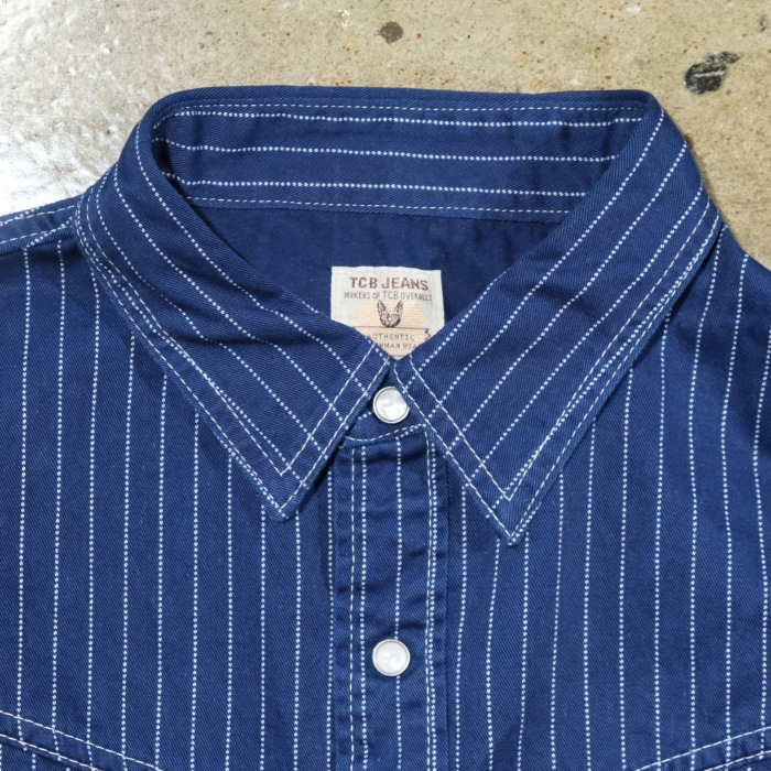 TCB jeans �ƥ��������ӡ������󥺡�RANCHMAN Shirt�ۢ�BLUE WABASH�� �����ޥ󥷥�� 8oz �����Хå��� ���åȥ�100% ������ MADE IN JAPAN