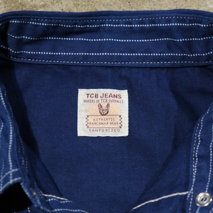TCB jeans �ƥ��������ӡ������󥺡�RANCHMAN Shirt�ۢ�BLUE WABASH�� �����ޥ󥷥�� 8oz �����Хå��� ���åȥ�100% ������ MADE IN JAPAN