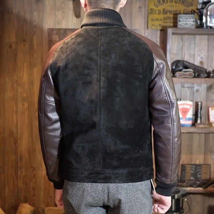 Y'2 LEATHER �磻�ġ��쥶����TB-136�ۡ�STEER SUEDE��STEER OIL RIB JKT�ۥ��ƥ��������ɣ����ƥ������� ��֥��㥱�å� ���� ������