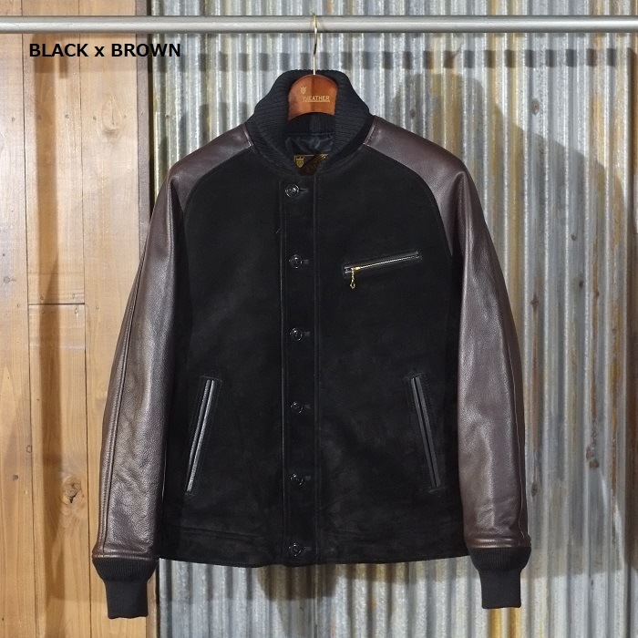 Y'2 LEATHER �磻�ġ��쥶����TB-136�ۡ�STEER SUEDE��STEER OIL RIB JKT�ۥ��ƥ��������ɣ����ƥ������� ��֥��㥱�å� ���� ������