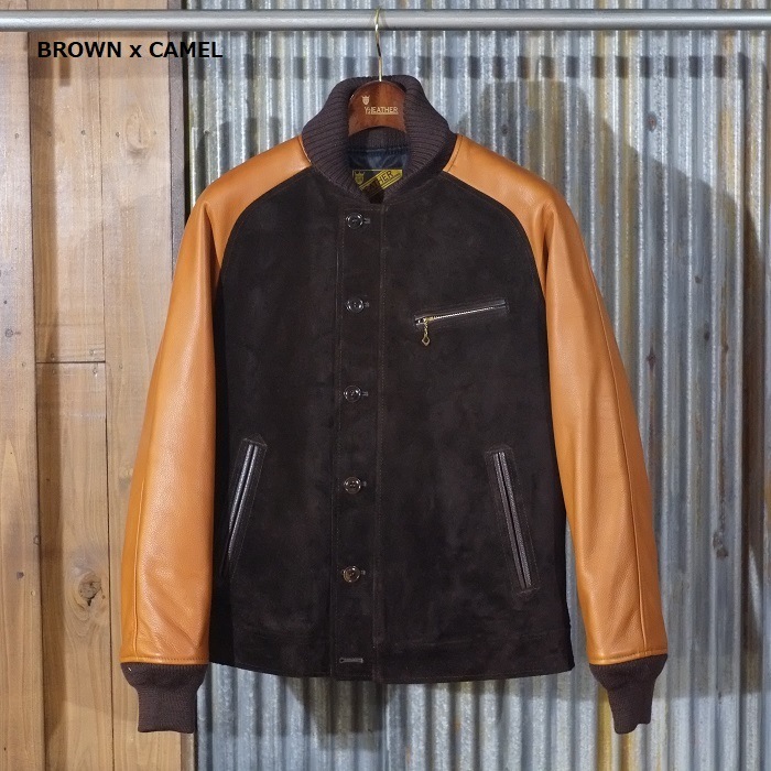 Y'2 LEATHER �磻�ġ��쥶����TB-136�ۡ�STEER SUEDE��STEER OIL RIB JKT�ۥ��ƥ��������ɣ����ƥ������� ��֥��㥱�å� ���� ������