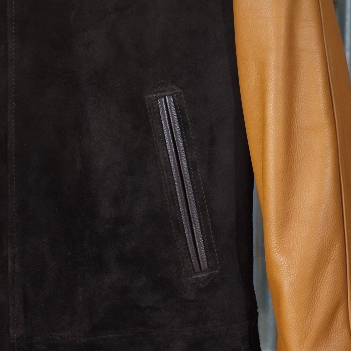 Y'2 LEATHER �磻�ġ��쥶����TB-136�ۡ�STEER SUEDE��STEER OIL RIB JKT�ۥ��ƥ��������ɣ����ƥ������� ��֥��㥱�å� ���� ������