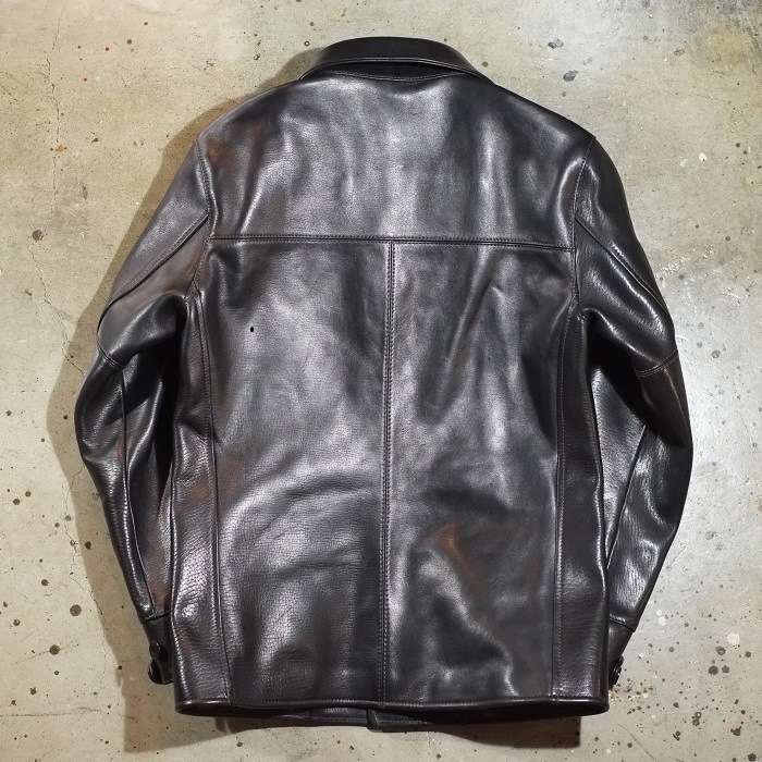 Y'2 LEATHER �磻�ġ��쥶����EC-76�ۡ�ECO HORSE 30��S CAR COAT��BLACK��ۢ㥨���ۡ����䥫�������� �쥶���ϡ��ե����� �ϳ� ������