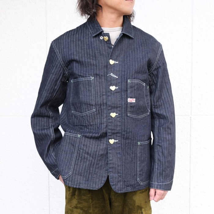 TCB jeans �ƥ��������ӡ������󥺡�Cathartt Chore Coat Denim Herringbone�ۥǥ˥�إ��ܡ��󥫥С������� ����åȥϡ��� ���åȥ�100% ������