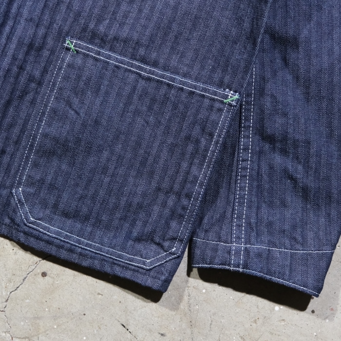 TCB jeans �ƥ��������ӡ������󥺡�Cathartt Chore Coat Denim Herringbone�ۥǥ˥�إ��ܡ��󥫥С������� ����åȥϡ��� ���åȥ�100% ������