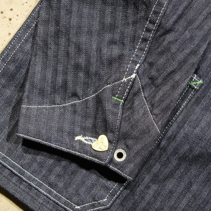 TCB jeans �ƥ��������ӡ������󥺡�Cathartt Chore Coat Denim Herringbone�ۥǥ˥�إ��ܡ��󥫥С������� ����åȥϡ��� ���åȥ�100% ������