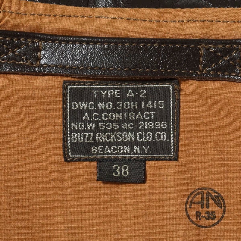 BUZZ RICKSONS �Х��ꥯ���󥺡�BR80644�ۡ�Type A-2 ��CONTRACT No.W535 ac-21996 BUZZ RICKSON CLO.CO.�ɡۥۡ����ϥ��� A-2  �֥�� �ե饤�� �ϳ� ������