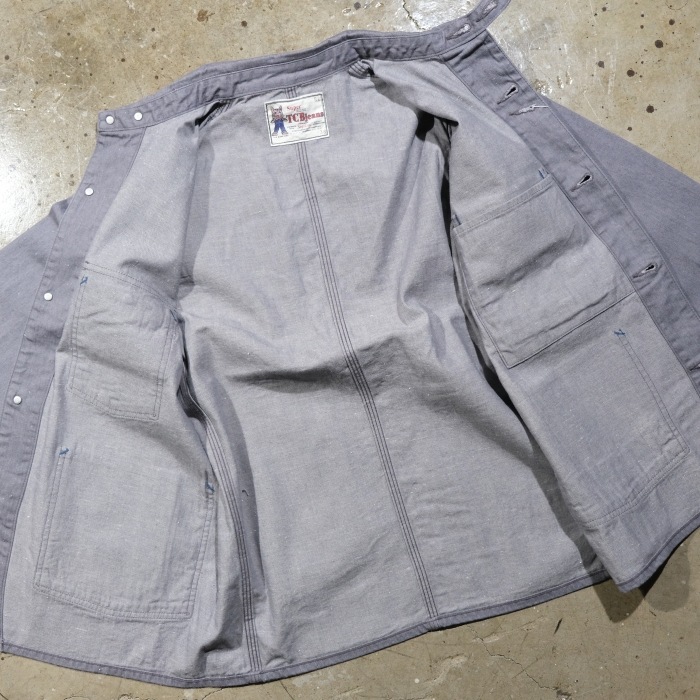 TCB jeans �ƥ��������ӡ������󥺡�Tabby's Jacket�ۢ�Grey Denim�䥿�ӡ������㥱�å� ���С������� ���祢������ ���졼�ǥ˥� COTTON 