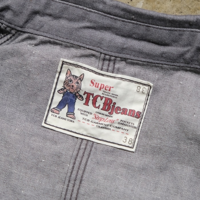 TCB jeans �ƥ��������ӡ������󥺡�Tabby's Jacket�ۢ�Grey Denim�䥿�ӡ������㥱�å� ���С������� ���祢������ ���졼�ǥ˥� COTTON 