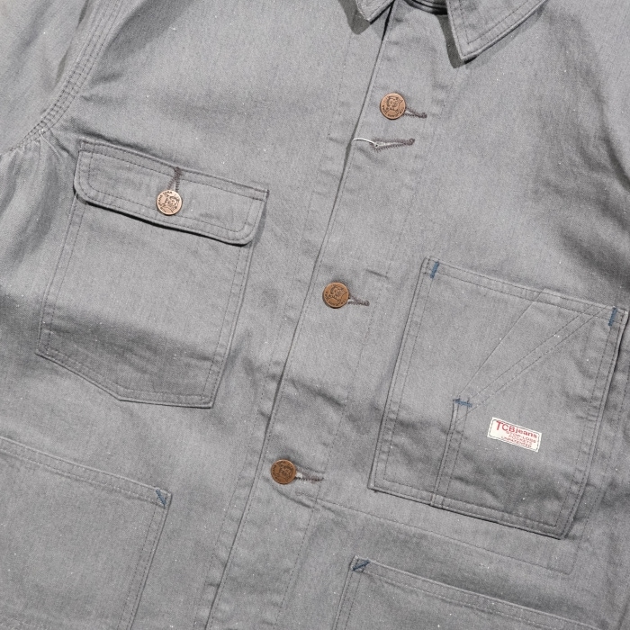 TCB jeans �ƥ��������ӡ������󥺡�Tabby's Jacket�ۢ�Grey Denim�䥿�ӡ������㥱�å� ���С������� ���祢������ ���졼�ǥ˥� COTTON 