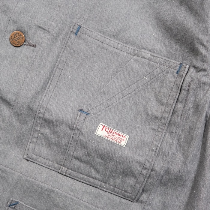 TCB jeans �ƥ��������ӡ������󥺡�Tabby's Jacket�ۢ�Grey Denim�䥿�ӡ������㥱�å� ���С������� ���祢������ ���졼�ǥ˥� COTTON 