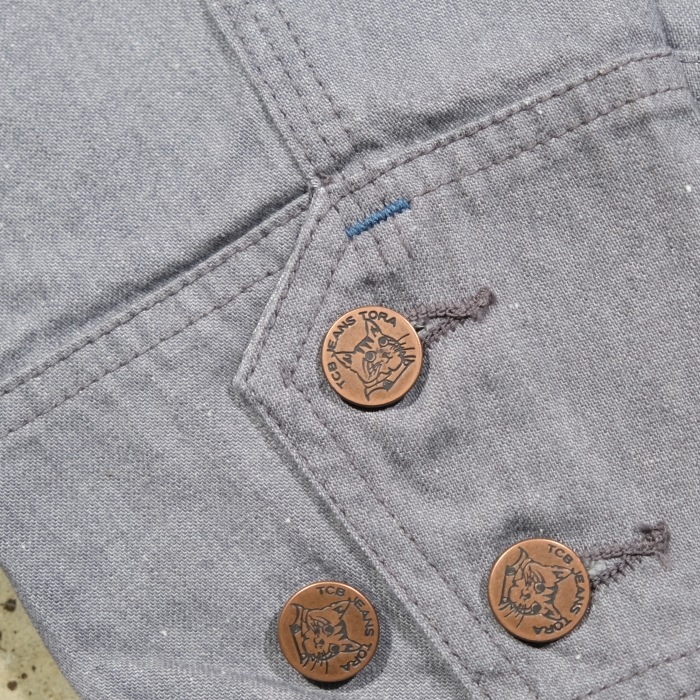 TCB jeans �ƥ��������ӡ������󥺡�Tabby's Jacket�ۢ�Grey Denim�䥿�ӡ������㥱�å� ���С������� ���祢������ ���졼�ǥ˥� COTTON 