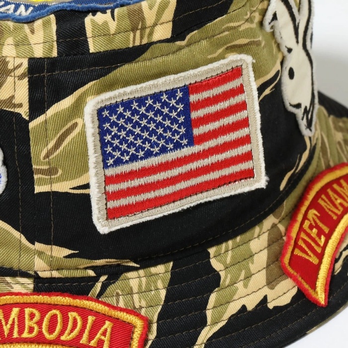 BUZZ RICKSON��S �Х��ꥯ���󥺡�BR02882�ۡ�GOLD TIGER STRIPE HAT CUSTOM MODEL�ۥ�����ɥ��������ϥå� ����ե顼���� ��åڥ󥫥�����