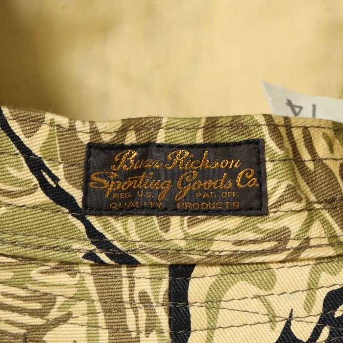 BUZZ RICKSON��S �Х��ꥯ���󥺡�BR02882�ۡ�GOLD TIGER STRIPE HAT CUSTOM MODEL�ۥ�����ɥ��������ϥå� ����ե顼���� ��åڥ󥫥�����