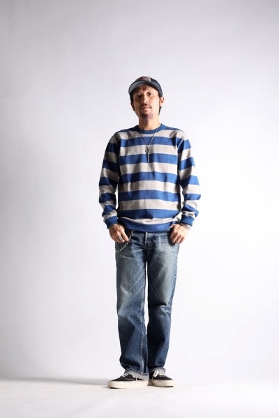 WESTRIDE ȥ饤ɡHEAVY BORDER LONG TEEۢNVY/GRY إܡĹµTEE WRꥸʥܥǥ  MADE IN JAPAN