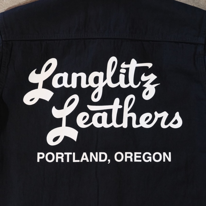 Langlitz Leathers 󥰥åĥ쥶Denim Long Sleeve Work ShirtsۢTypeAץȢ ǥ˥ L/S   8oz 