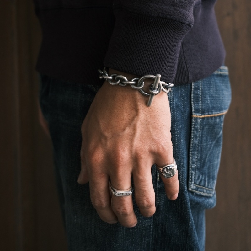 RAOING 󥰡3MM Chain Braceletۢ21cm 3mm֥쥹å ϥɥᥤ С SILVER925 