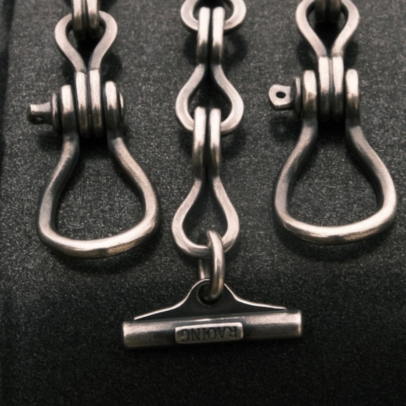 RAOING 󥰡Doublel Chain Braceletۥ֥֥쥹å ϥɥᥤ С SILVER925 
