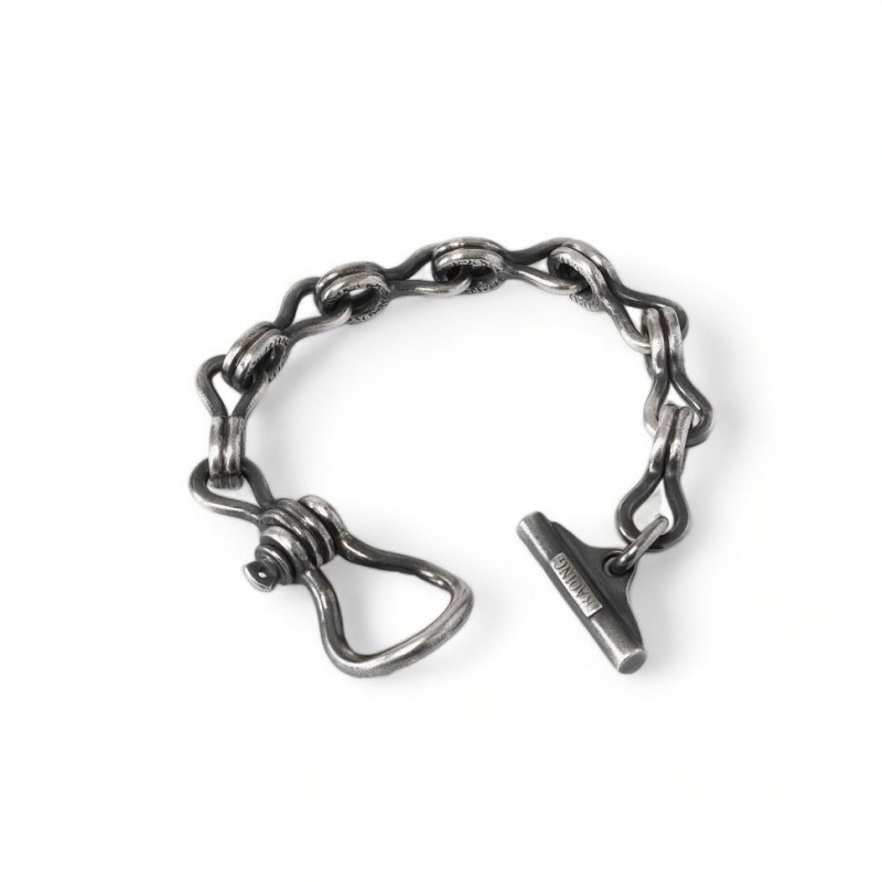 RAOING 󥰡Doublel Chain Braceletۥ֥֥쥹å ϥɥᥤ С SILVER925 