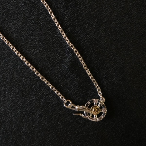 MOTOR NEW VINTAGE �⡼������CH-18�ۡ�THIN ROUND CHAIN WHEE(K18 GOLD ACCENT) SMALL S-TYPE HOOK�ۢ�55cm��ٴݥ�������K18�᥿���վ��ۥ�����S���եå� MOTO